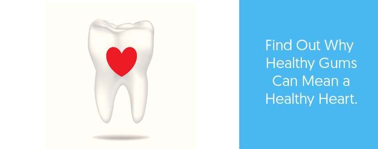 Feature image about healthy gums and a healthy heart