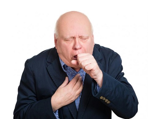 Man coughing