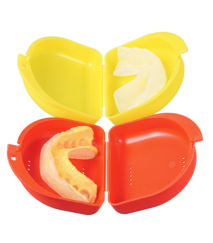 Mouthguards in protective cases