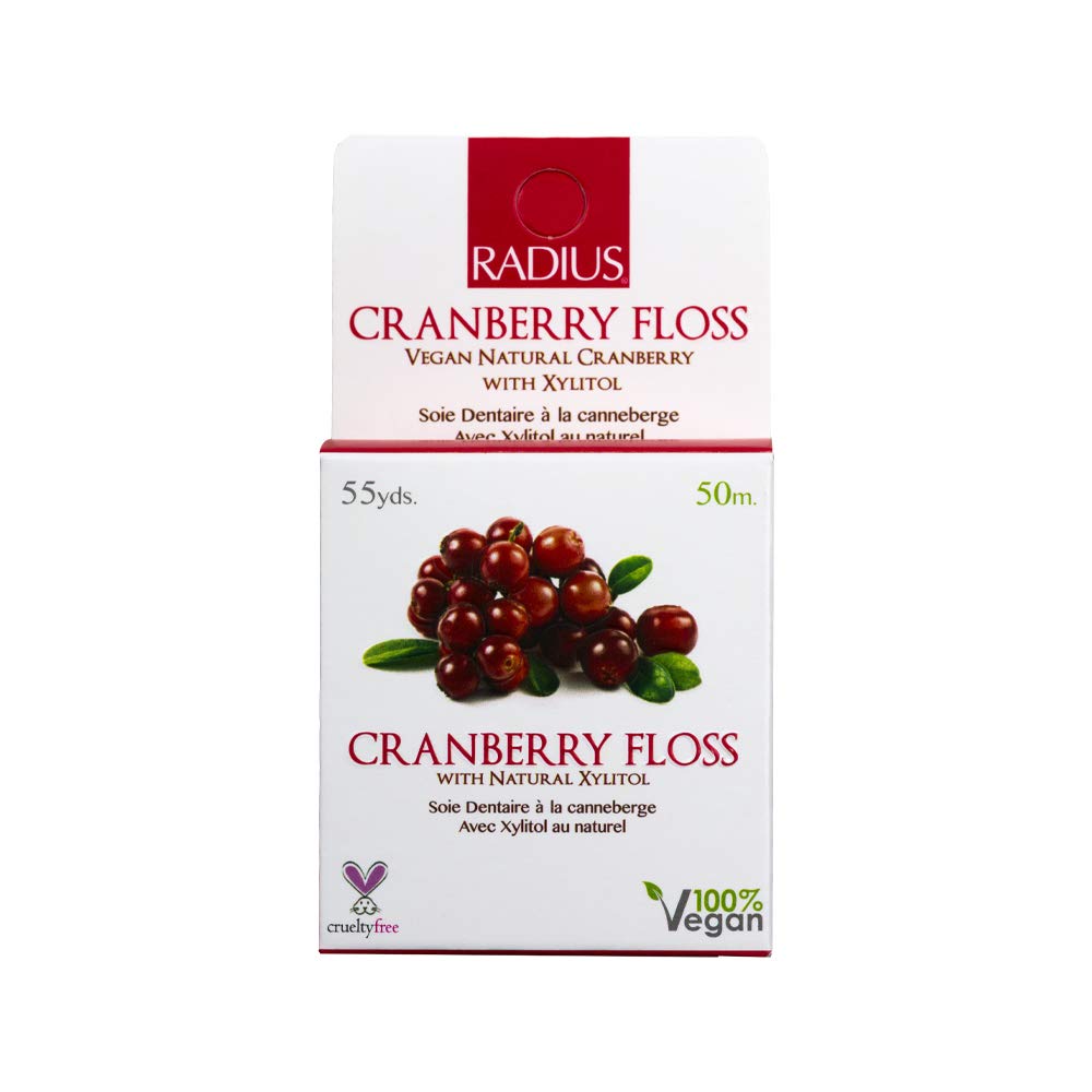 RADIUS – Vegan Xylitol Soft Floss Xylitol (Cranberry 55 Yrd) Dental aware