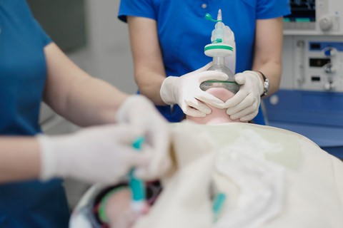 General anaesthesia being used for widsom teeth