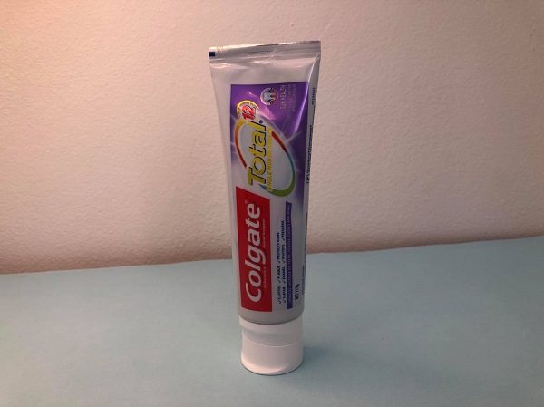 Colgate Total 12 Toothpaste out of the packaging