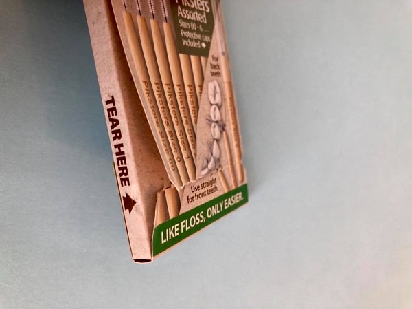 Side view of the packaging of the Bamboo Piksters