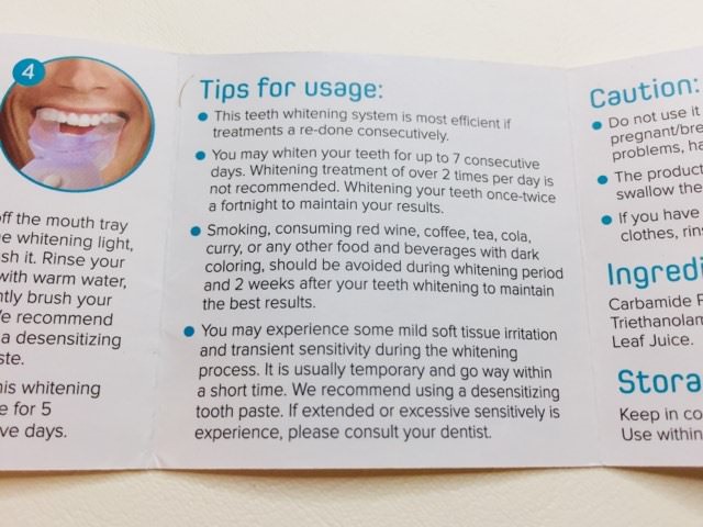 Bondi smile teeth whitening kit tips for usage
