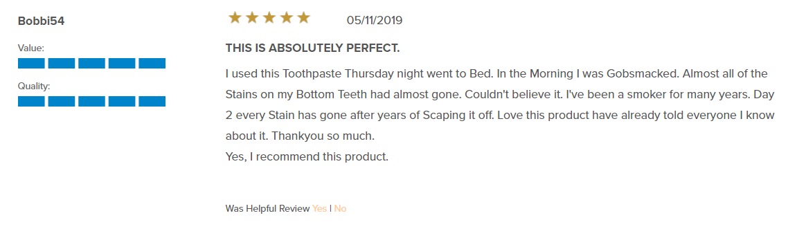 A 5 star review of the Oral-B 3D White Luxe Glamorous White Toothpaste