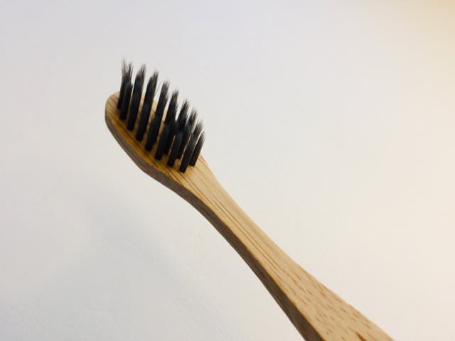 The charcoal infused bristles on the colgate bamboo charcoal toothbrush