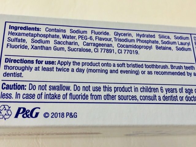 Oral-B 3D White Luxe Toothpaste Directions for use