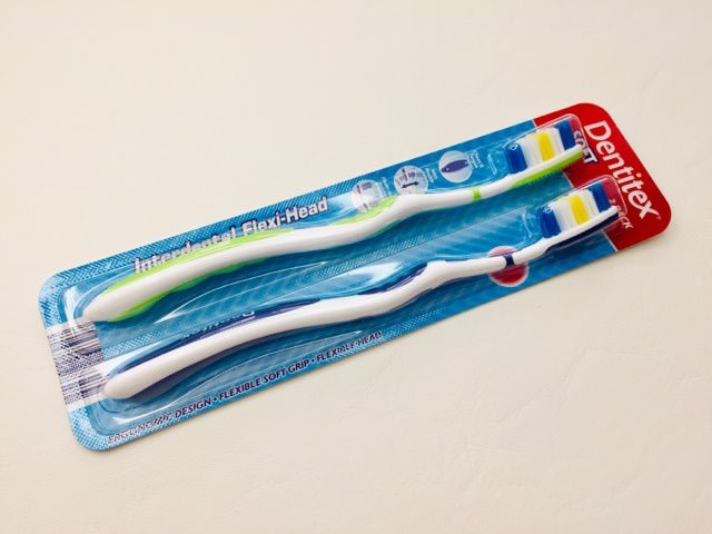 Aldi Dentitex Soft Interdental Flexi-head toothbrush 2 pack
