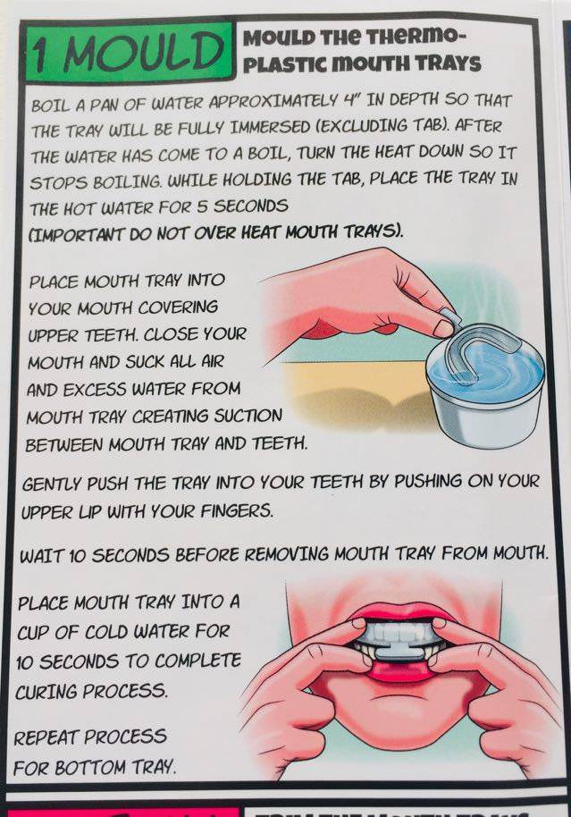 Kapow smiles kit Instruction step 1 mould