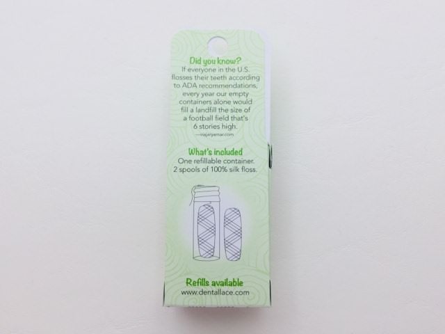 Dental Lace's back of packaging