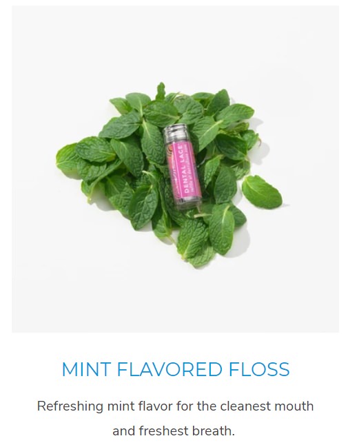 Fresh mint flavour dental lace silk floss