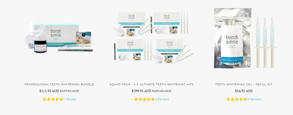 Bondi smile product range