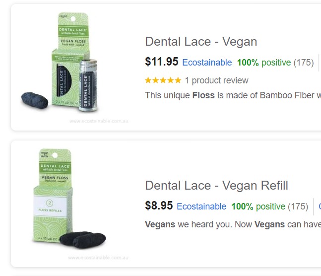 Dental Lace silk and Vegan prices on google shopping
