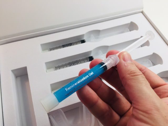 The desensitizing/mineralisation gel syringe by Perfect Whitening