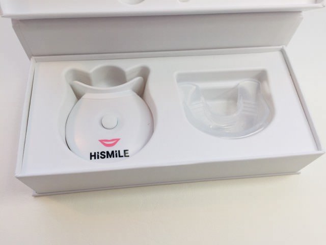 The HiSmile cutout for the LED light and mouth tray