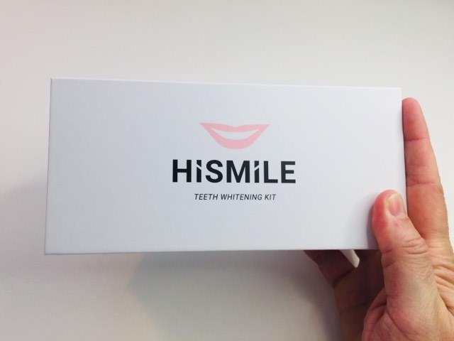 Holding the HiSmile Whiten Kit