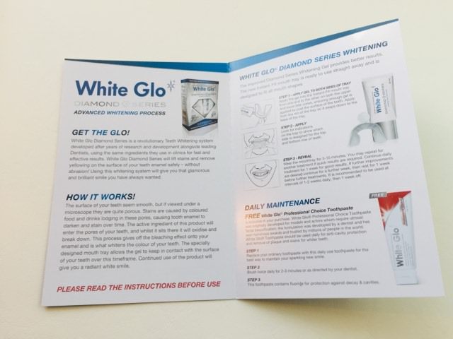 Diamond series whitening instruction pamphlet
