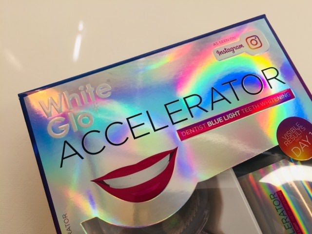 White Glo Accelerator kit on a table