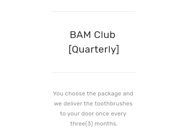 Quarterly subscription option by bamkiki