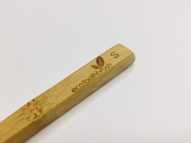 The soft Ecotoothbrush handle with logo