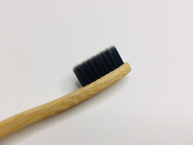 The ultra-fine charcoal enhanced bristles on the EcoToothbrush