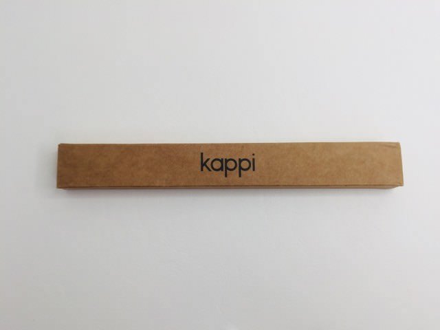 cardboard packaging of the kappi toothbrush