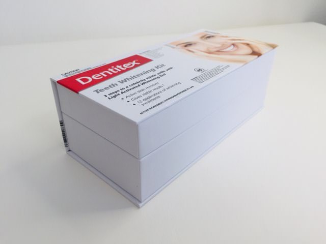 Sideways view of the Dentitex Whitening kit