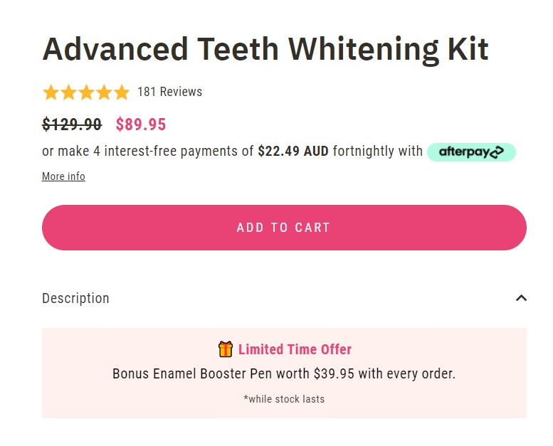 Advance Teeth Whitening Kit screenshot