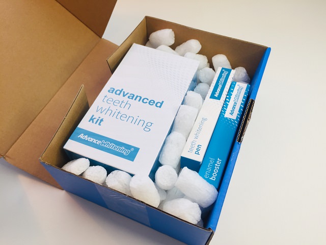 The whitening kit and the enamel booster came in a cardboard box with foam protection