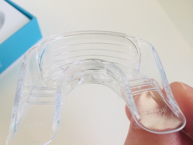 Horizontal lines are evident on the Smile Bright White mouth tray