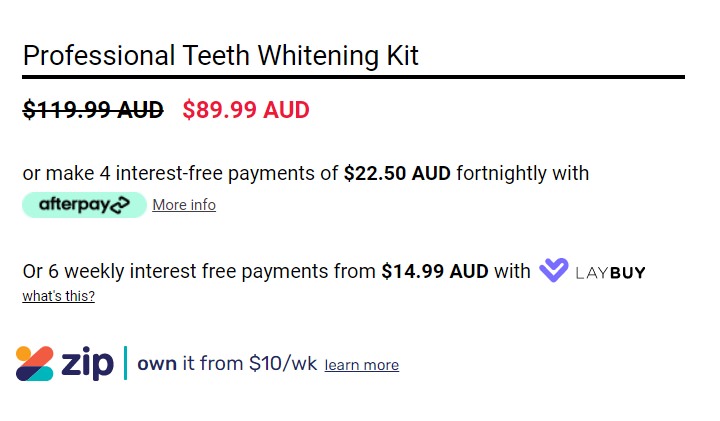 professional Teeth Whitening Kit by Smile Bright White screenschot