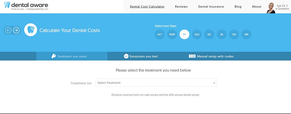 Dental Aware Dental Cost calculator