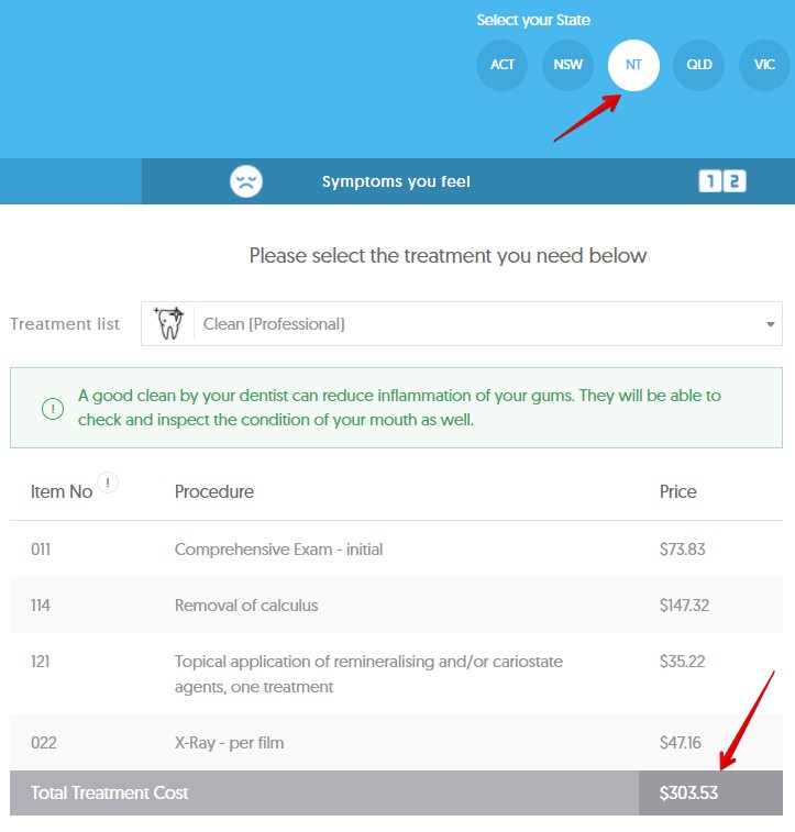 NT Teeth Cleaning Costs