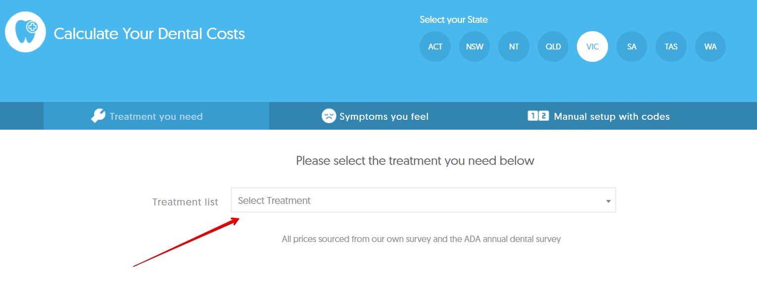 selecting treatment for dental cost calculator