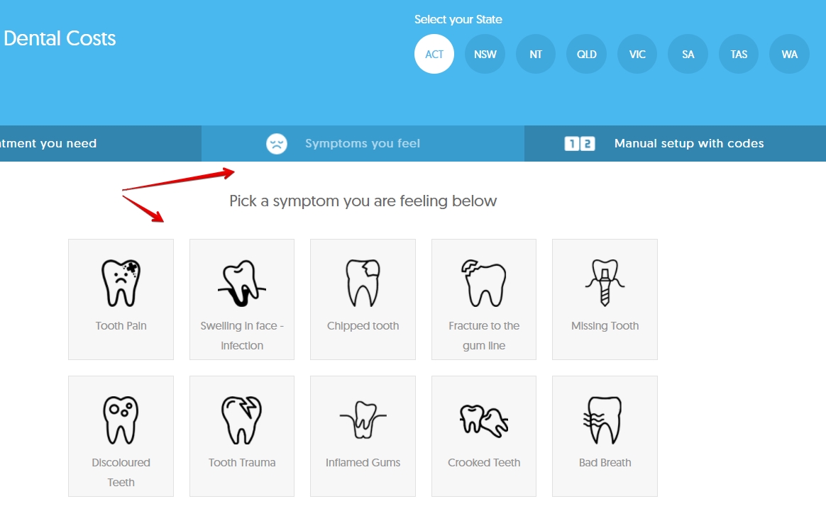 Symptoms you feel dental cost calculator