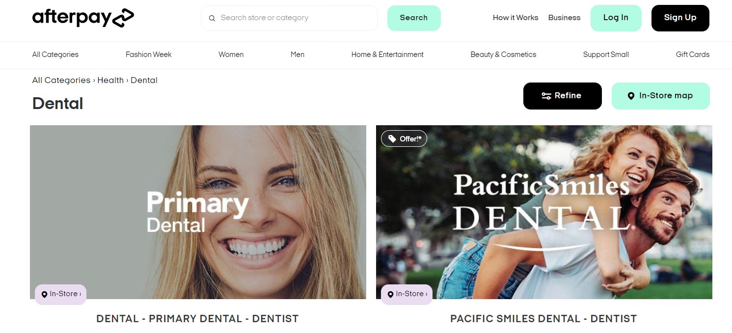Afterpay dental payment plans