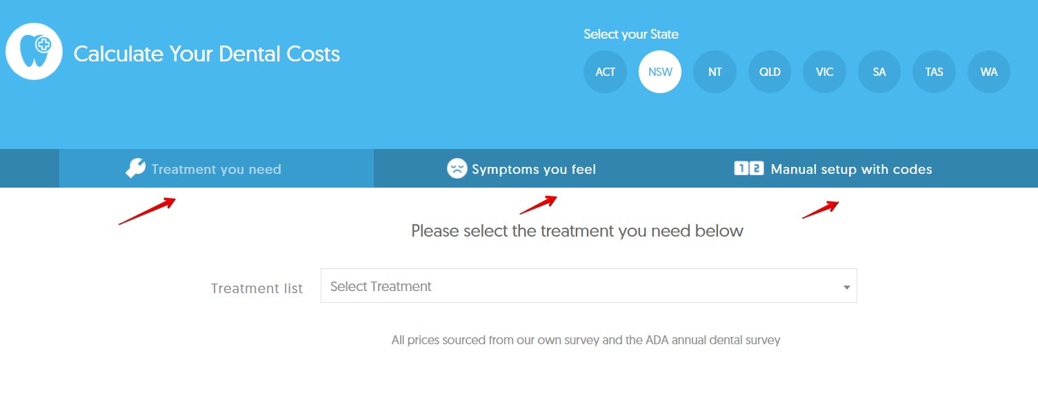 3 ways to search for dental treatments using dental aware cost calculator