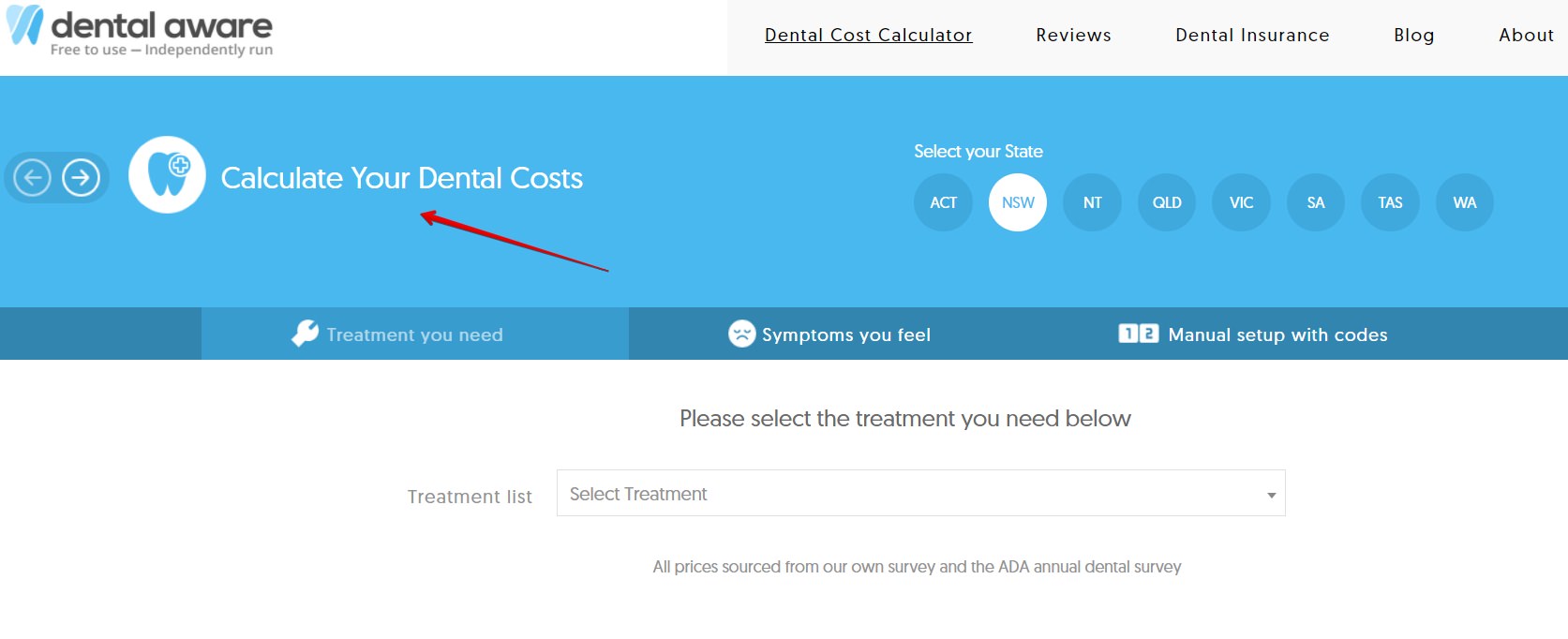 Dental Cost Calculator by Dental Aware