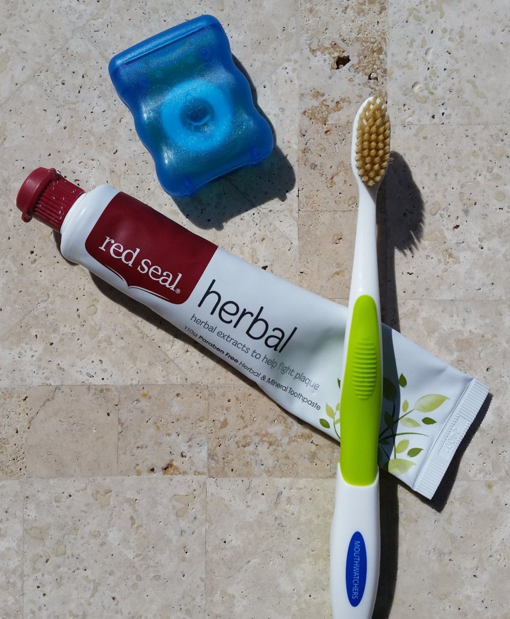 Mouthwatchers toothbrush with other hygiene products