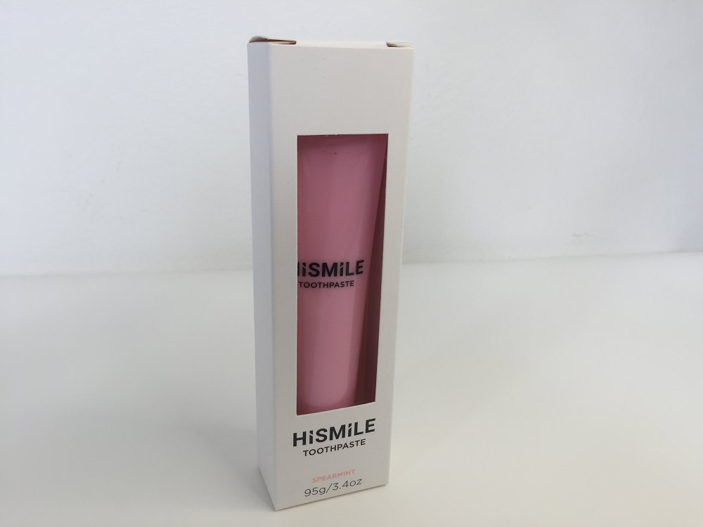 HiSmile Pink Toothpaste in its packaging