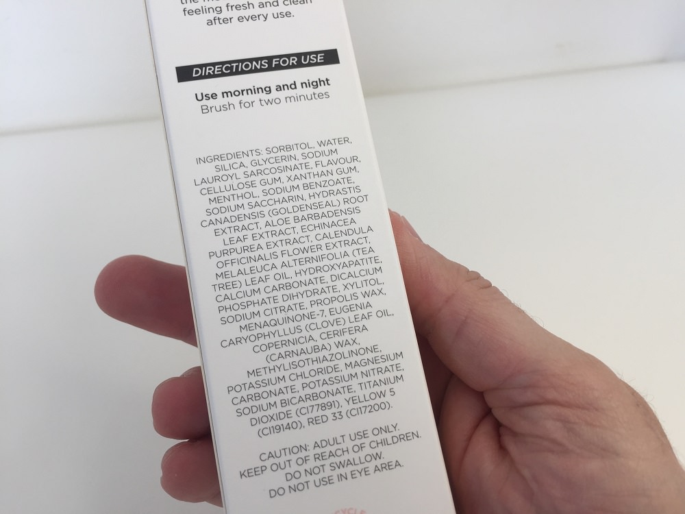 HiSmile Pink Toothpaste directions and ingredients
