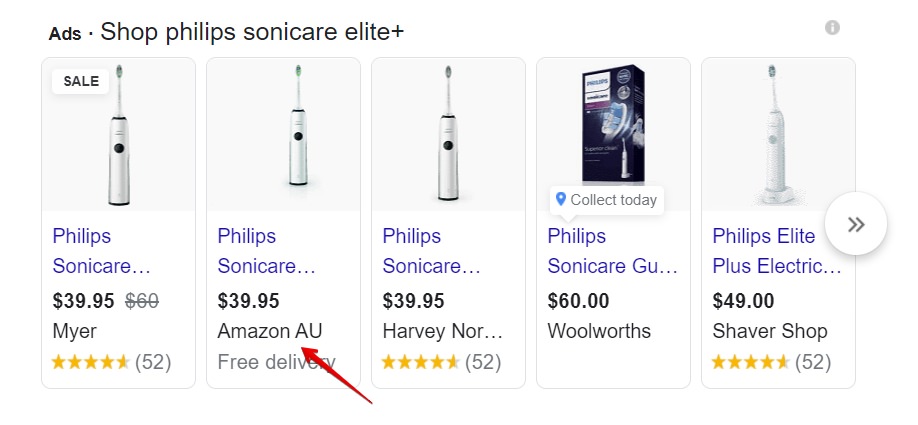 Philips Sonicare Elite+ buying options on google