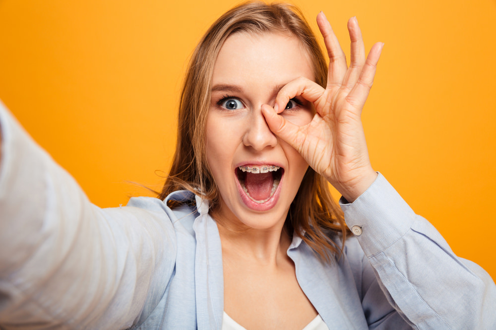 A lady with the okay sign