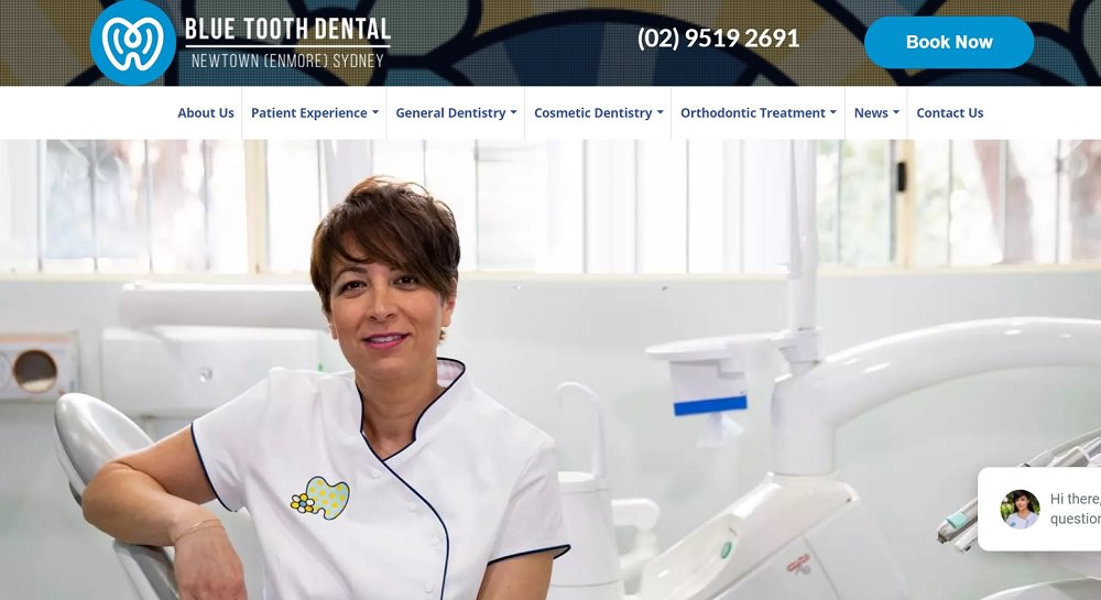 Blue Tooth Dental website scrreenshot