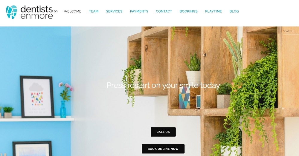 Dentists on Enmore website screenshot