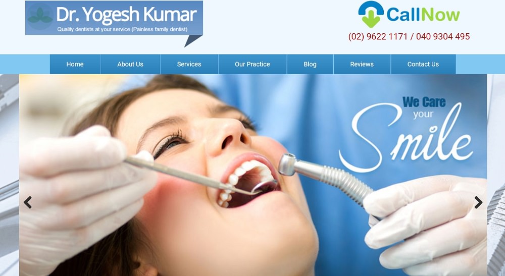 Dr Yogesh Kumar website screenshot