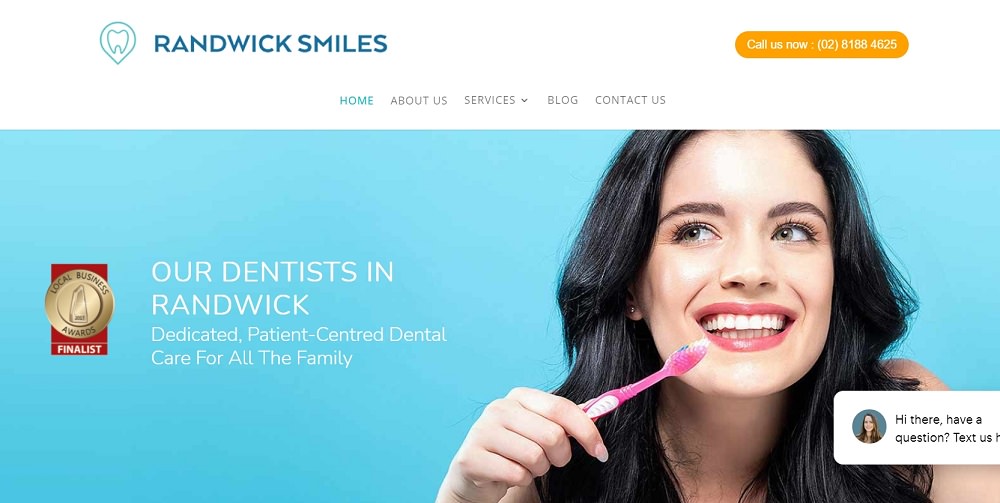 Randwick Smiles website screenshot
