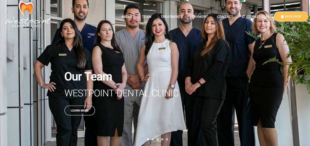 Westpoint Dental Clinic blacktown website screenshot.