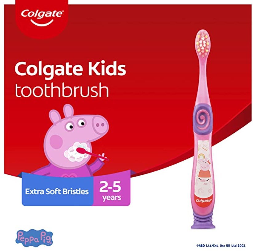 Colgate Kids Peppa Pig Manual Toothbrush for Children 2-5 Years image 