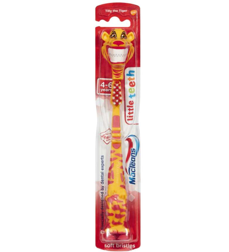 Macleans Toothbrush Kids Little Teeth Flex-o-Friends Soft Toothbrush image dental aware